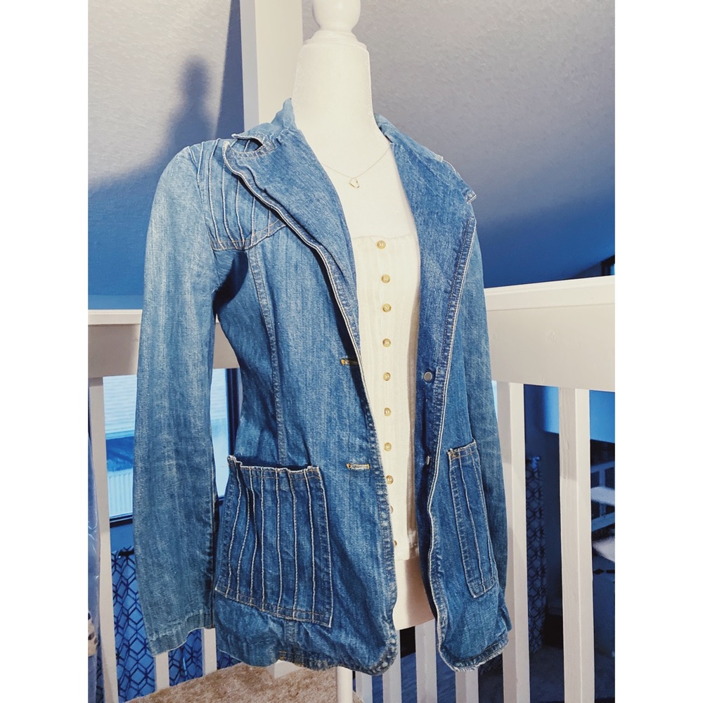 Vintage Blue Jean Denim Blazer